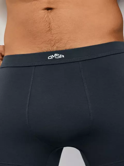 Мужские трусы боксеры с тканевой резинкой omsa omb 1236 grafite, , 56 (4XL), OMSA, - 3