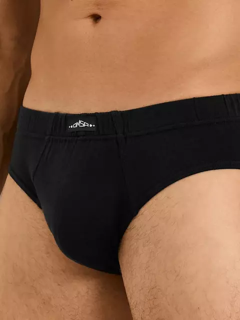 Мужские трусы слипы omsa omb 1223-1 nero, , 48 (L), OMSA, - 3