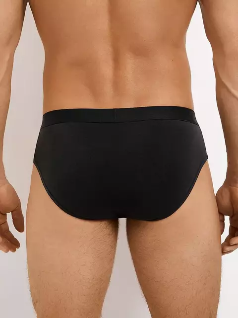 Мужские трусы слипы с открытой резинкой omsa omb 1224-1 nero, , 48 (L), OMSA, - 2