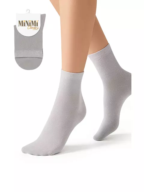 Носки женские всесезонные mini cotone 1202 grigio chiaro, , 36-38 (23-25), MINIMI, - 1