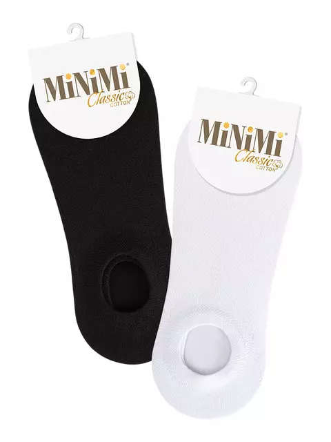 Укороченные женские носки mini cotone 1204 nero, , 36-38 (23-25), MINIMI, - 2