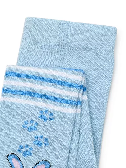 Детские колготки с рисунком (кот и зайчик) omsa kids 11p62 blu chiaro, , 92-98/13-14, OMSA, - 3