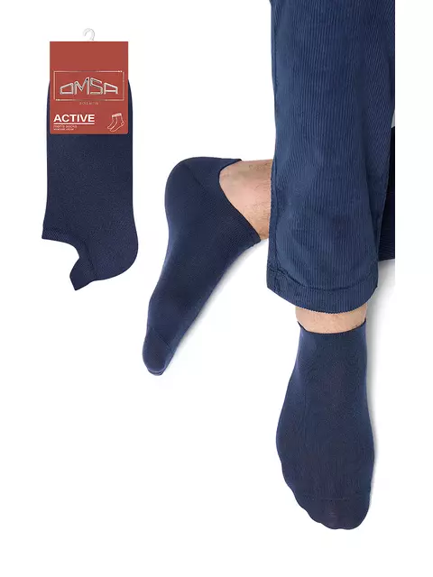 Укороченные мужские носки omsa active 124 blu, , 39-41 (25-27), OMSA, - 1