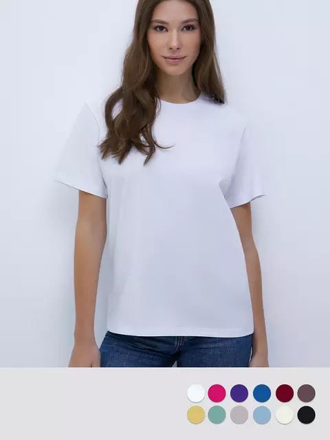 Футболка женская omsa omt_d1201 bianco, , 44 (S), OMSA, - 1