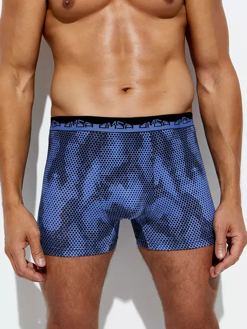 Трусы боксеры мужские omsa omu 1234b camuffare (камуфляж) blu, , 46 (M), OMSA, - 1