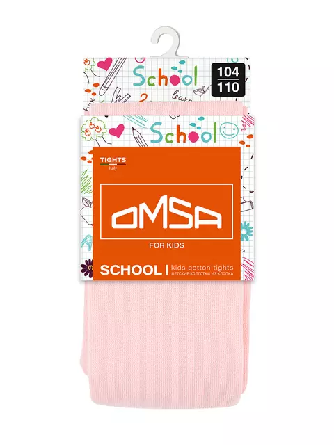 Детские колготки однотонные omsa kids 11с01-2 rosa, , 128-134/18-19, OMSA, - 2