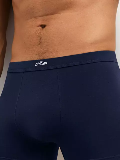 Мужские трусы боксеры с тканевой резинкой omsa omb 1236 blu notte, , 56 (4XL), OMSA, - 3
