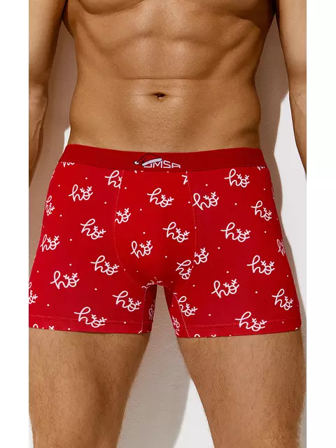 Трусы мужские боксеры omsa omu 1234-24b new year rosso, , 46 (M), OMSA, - 1