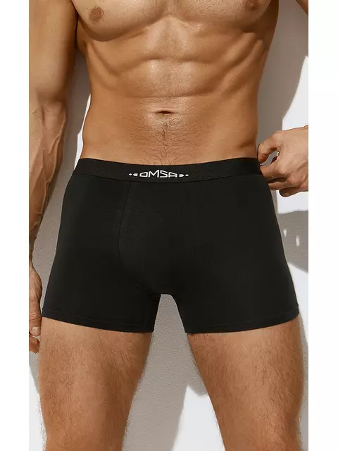 Мужские трусы боксеры с открытой резинкой omsa omb 1234-1 nero, , 46 (M), OMSA, - 1