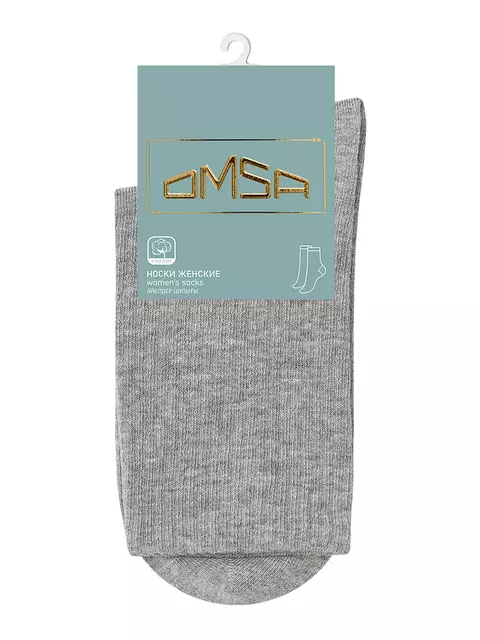 Женские высокие спортивные носки omsa active 152 grigio melange, , 36-38 (23-25), OMSA, - 4