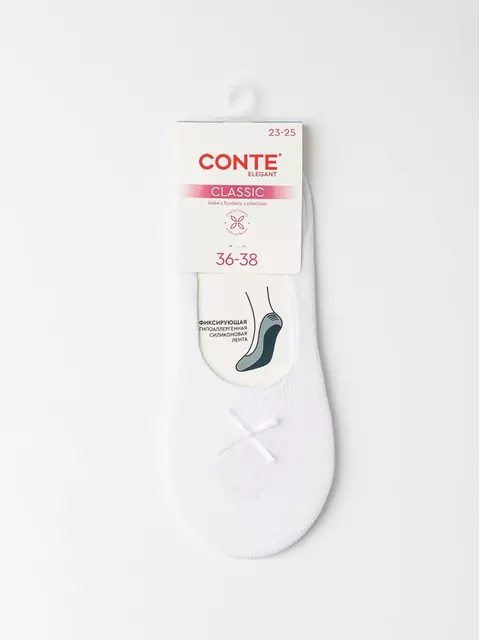 Подследники с бантиком conte classic 1114 белый, 25С-193СП, 39-41 (25-27), CONTE ELEGANT,  - 4
