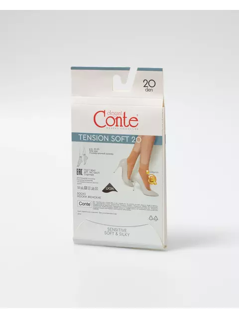 Носки женские conte tension soft 20 (1 пара) bronz, 14С-56СП, 36-39 (23-25), CONTE ELEGANT,  - 6