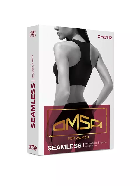 Топ спортивный на широких бретелях omsa oms142 nero, , 48/50 (L/XL), OMSA, - 5