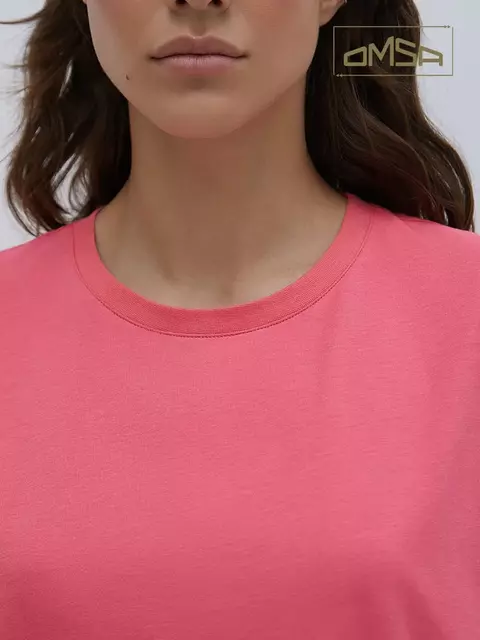 Женская футболка oversize из 100% хлопка omsa omt_d1301 sorbetto, , 44 (S), OMSA, - 3