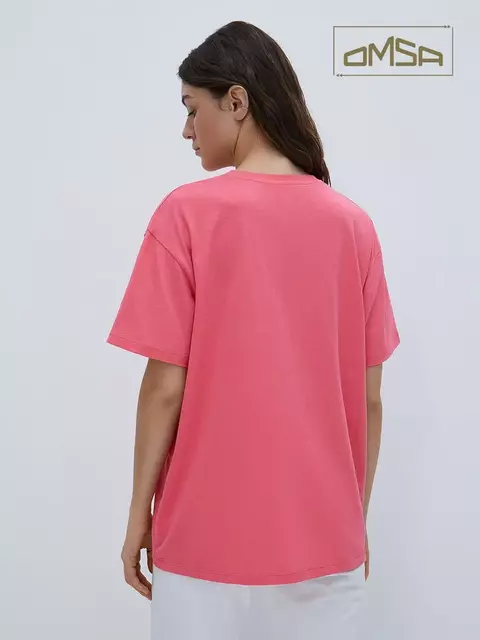 Женская футболка oversize из 100% хлопка omsa omt_d1301 sorbetto, , 44 (S), OMSA, - 2