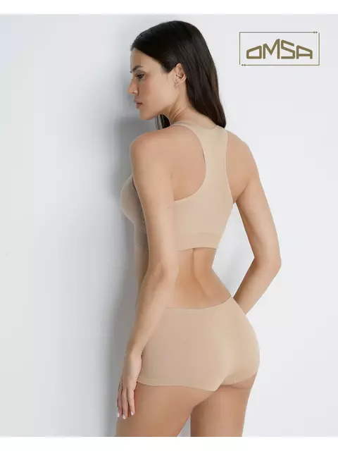 Топ спортивный на широких бретелях omsa oms142 naturale, , 44/46 (S/M), OMSA, - 5