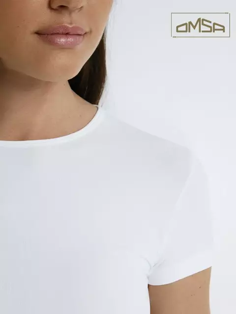 Футболка женская omsa omd 1411s soft bianco, , 46 (M), OMSA, - 4