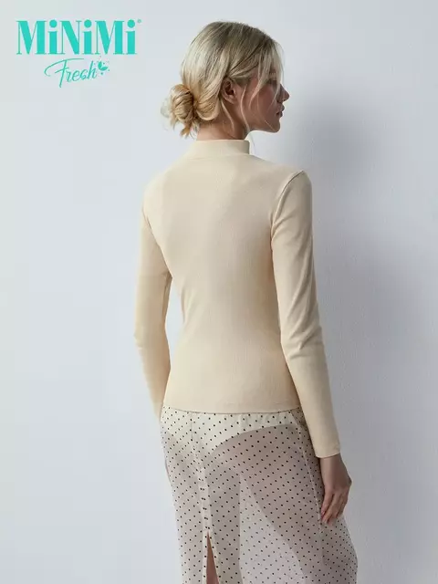 Водолазка женская из кашкорсе minimi mi 1711с fresh beige, , 44 (S), MINIMI, - 2