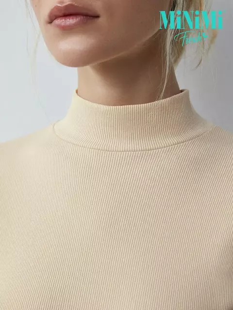 Водолазка женская из кашкорсе minimi mi 1711с fresh beige, , 44 (S), MINIMI, - 4