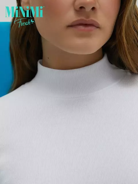 Водолазка женская из кашкорсе minimi 1711с fresh bianco, , 44 (S), MINIMI, - 4