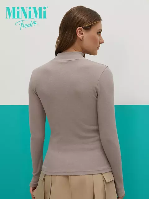 Водолазка женская из кашкорсе minimi 1711с fresh cappuccino, , 44 (S), MINIMI, - 4