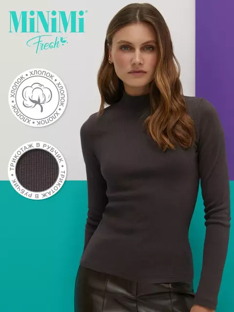 Водолазка женская из кашкорсе minimi 1711с fresh cioccolata, , 44 (S), MINIMI, - 1