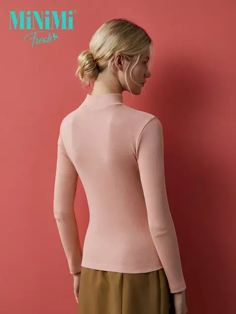 Водолазка женская из кашкорсе minimi 1711с fresh rosa antico, , 44 (S), MINIMI, - 2