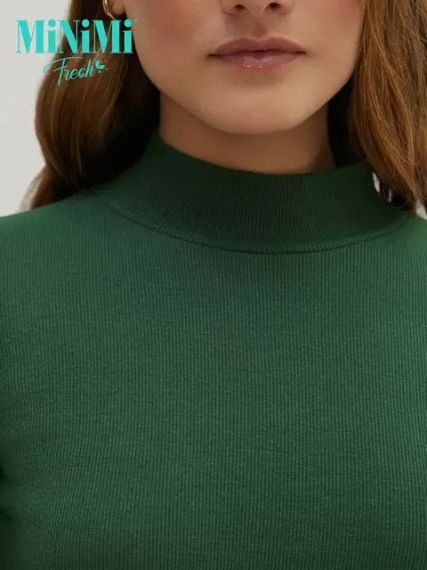 Водолазка женская из кашкорсе minimi mi 1711с fresh verde foresta, , 44 (S), MINIMI, - 3