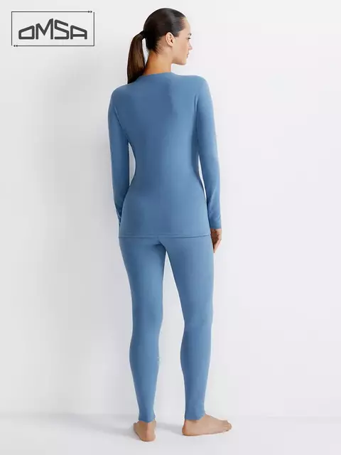 Лонгслив женский "термо" с длинным рукавом omsa omd 1612t pv jeans, , 50 (XL), OMSA, - 9