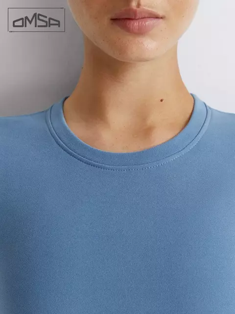 Лонгслив женский "термо" с длинным рукавом omsa omd 1612t pv jeans, , 50 (XL), OMSA, - 6