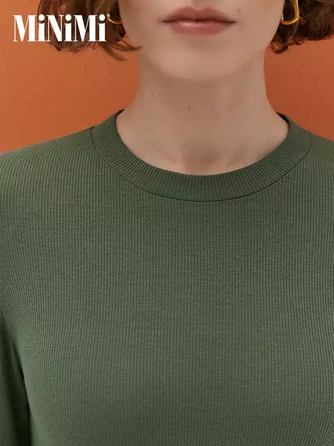 Женский лонгслив из кашкорсе minimi 1611с fresh militari, , 42 (XS), MINIMI, - 3