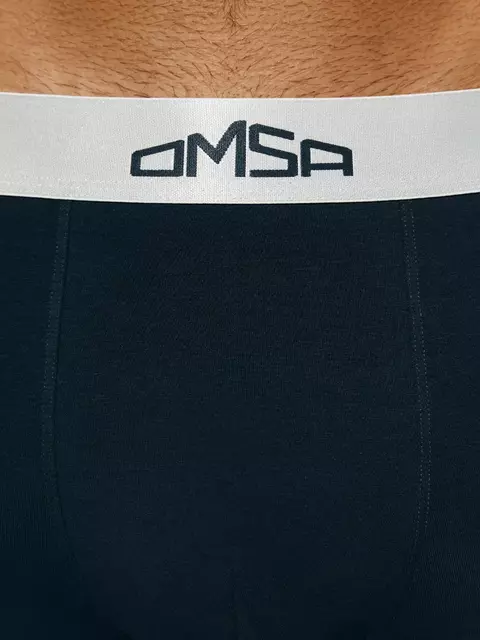 Мужские укороченные трусы боксеры omsa omb 1265 blu notte, , 48 (L), OMSA, - 3
