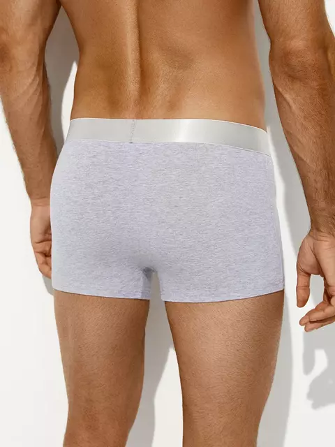 Мужские укороченные трусы боксеры omsa omb 1265 grigio melange, , 48 (L), OMSA, - 2