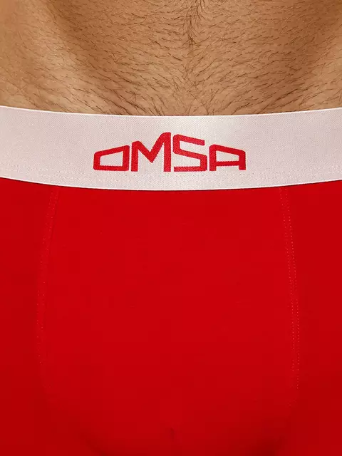 Мужские укороченные трусы боксеры omsa omb 1265 rosso, , 50 (XL), OMSA, - 4