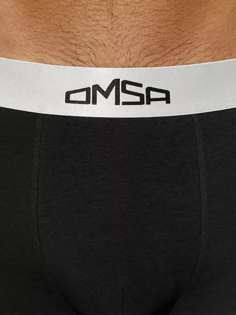 Мужские укороченные трусы боксеры omsa omb 1265 nero, , 48 (L), OMSA, - 3