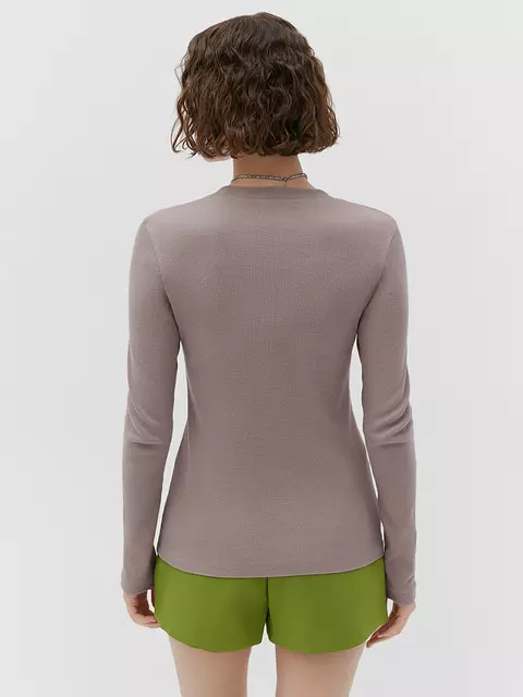 Женский лонгслив из кашкорсе minimi 1611с fresh cappuccino, , 42 (XS), MINIMI, - 3