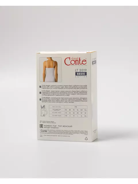 Топ женский на тонких бретелях conte lt 2019 black, 20С-1059ТСП, 170-104/XXL, CONTE ELEGANT,  - 7