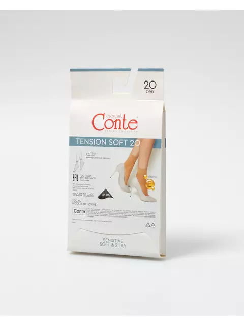 Носки женские conte tension soft 20 (1 пара) natural, 14С-56СП, 36-39 (23-25), CONTE ELEGANT,  - 6