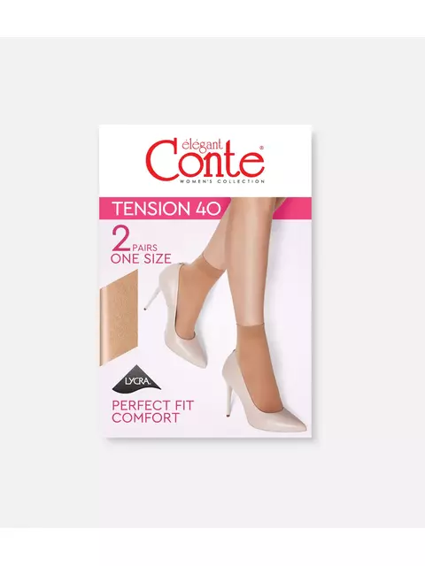 Носки женские conte tension 40 (2 пары) natural, 8С-7СП, 36-39 (23-25), CONTE ELEGANT,  - 2