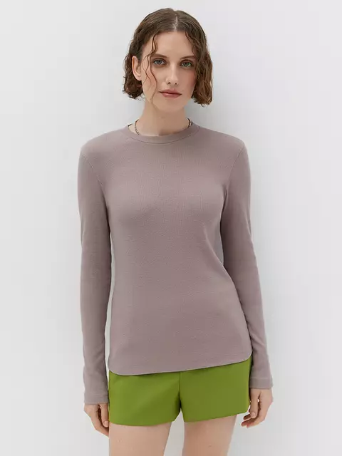 Женский лонгслив из кашкорсе minimi 1611с fresh cappuccino, , 42 (XS), MINIMI, - 2