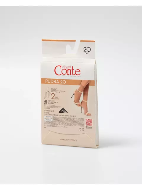 Носки женские conte pudra (2 пары) nero, 21С-184СП, 36-39 (23-25), CONTE ELEGANT,  - 6