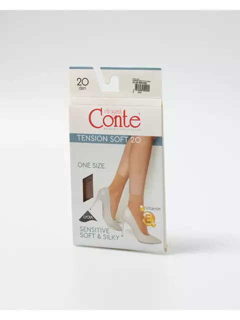 Носки женские conte tension soft 20 (1 пара) bronz, 14С-56СП, 36-39 (23-25), CONTE ELEGANT,  - 2