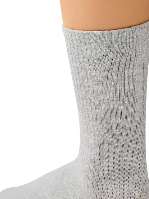 Женские высокие спортивные носки omsa active 152 grigio melange, , 36-38 (23-25), OMSA, - 3