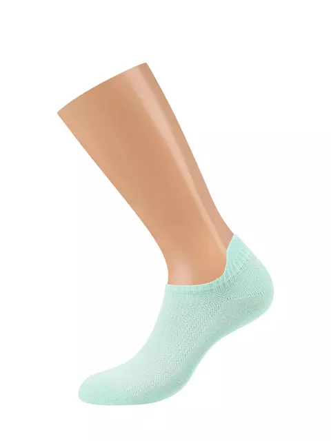 Короткие женские носки из хлопка omsa active 155 menta, , 39-41 (25-27), OMSA, - 2