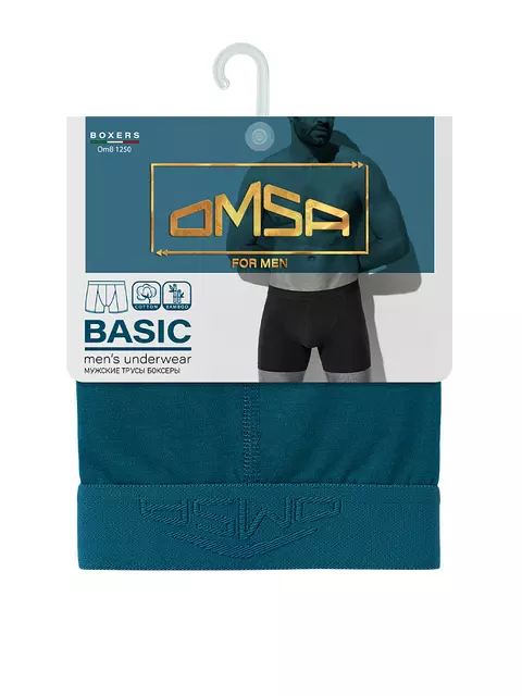Мужские трусы «боксеры» bamboo omsa omb 1250 oceania, , 50 (XL), OMSA, - 5