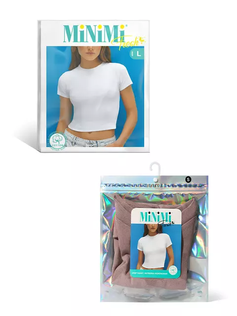 Футболка укороченная (кашкорсе) minimi 1421с fresh bianco, , 44 (S), MINIMI, - 4