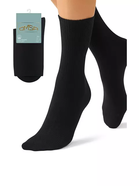Женские высокие спортивные носки omsa active 152 nero, , 36-38 (23-25), OMSA, - 1