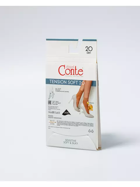 Носки женские conte tension soft 20 (1 пара) shade, 14С-56СП, 36-39 (23-25), CONTE ELEGANT,  - 3