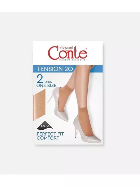Носки женские conte tension 20 (2 пары) natural, 8С-8СП, 36-39 (23-25), CONTE ELEGANT,  - 2