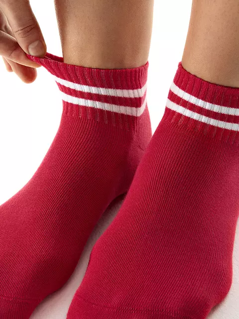 Укороченные носки женские omsa active 154 rosso, , 39-41 (25-27), OMSA, - 4